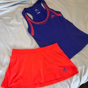 Orange and Navy Adidas Set